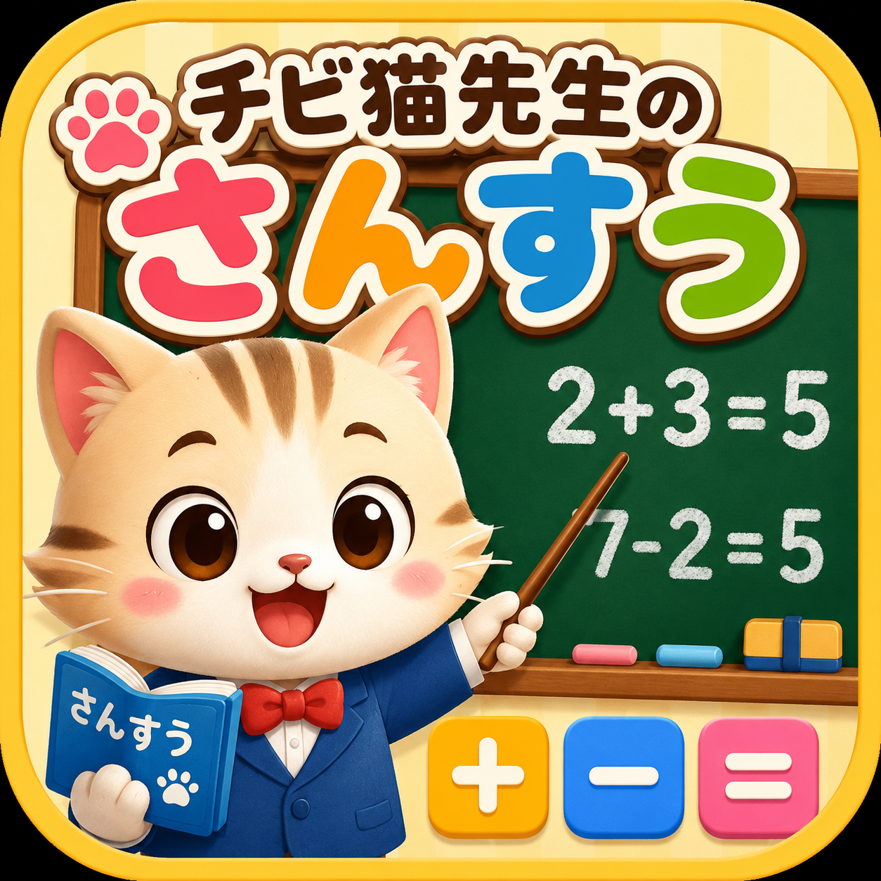 チビ猫先生の算数アイコン